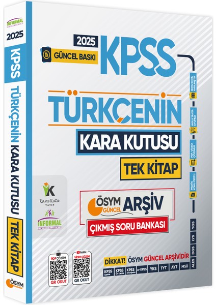 2025 MEB - AGS Türkçenin Kara Kutusu Tek Kitap ÖSYM Çıkmış Soru Bankası