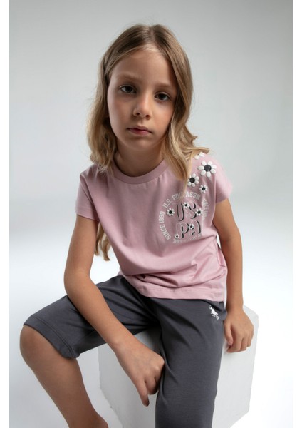 Kız Çocuk Pembe Kapri Takım modelleri