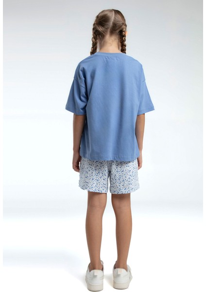 Kız Çocuk Mavi Şort Takım indirimleri