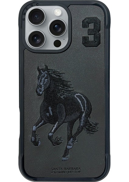 Sbprc iPhone 16 Pro Uyumlu Kılıf 3Boyutlu PU Deri Boris İçi Süet Kapak