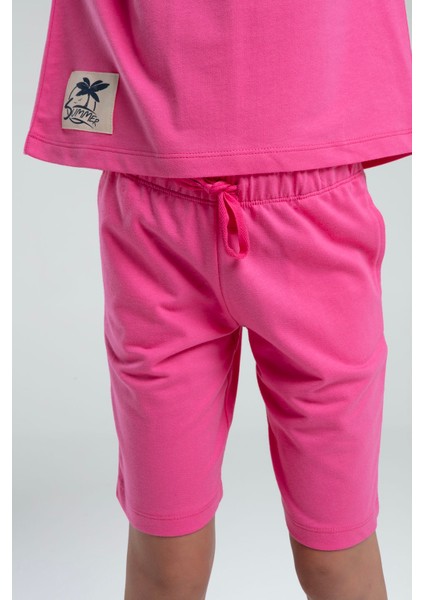 Kız Çocuk Pembe Bermuda Takım fırsatları