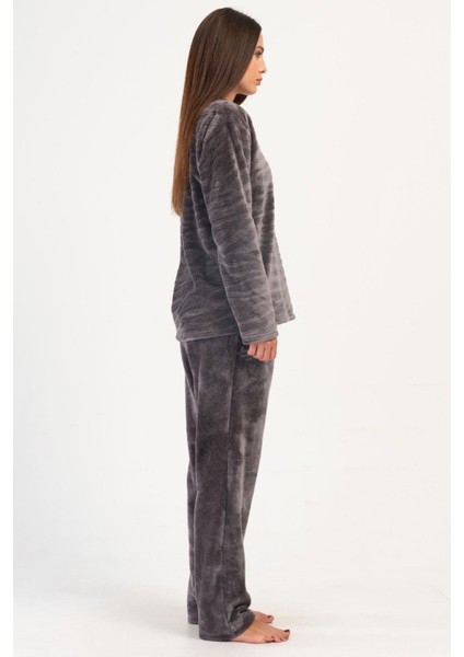 Kadın Welsoft Uzun Kol Gri Pijama Takım C1T3N1O304 modelleri