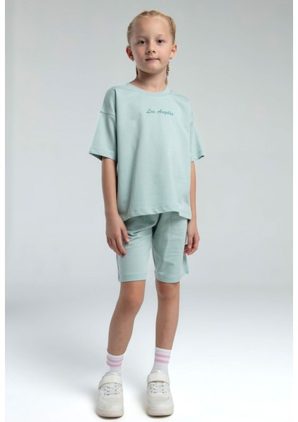 Kız Çocuk Yeşil Bermuda Takım