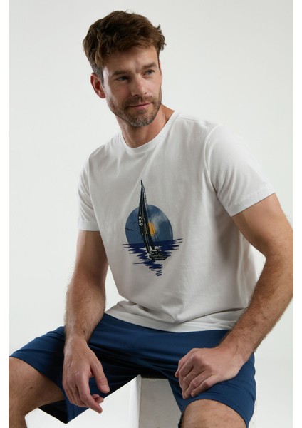 Erkek Beyaz Bermuda Takım