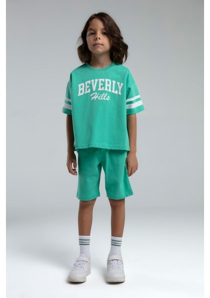 Erkek Çocuk Yeşil Bermuda Takım modelleri