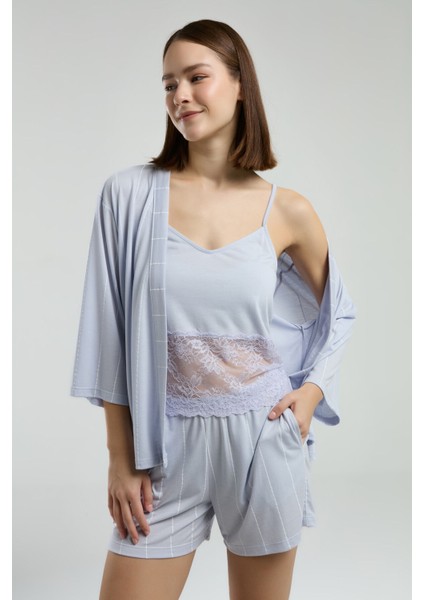 Kadın Mavi Pijama Takım