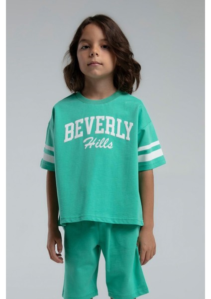 Erkek Çocuk Yeşil Bermuda Takım