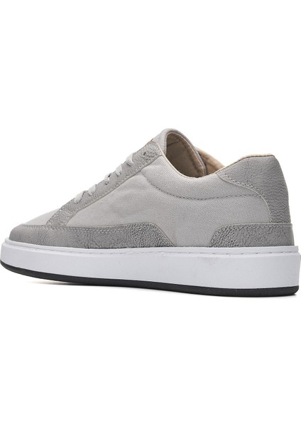 Günlük Erkek Sneaker Bağcıklı Kaymaz Taban Keten Deri Detaylı Oval Burun Spor Yürüyüş Ayakkabı 2545 modelleri