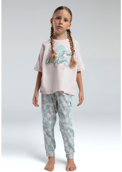U.S. Polo Assn.. Kız Çocuk Pembe Kısa Kol Pijama Takım modelleri