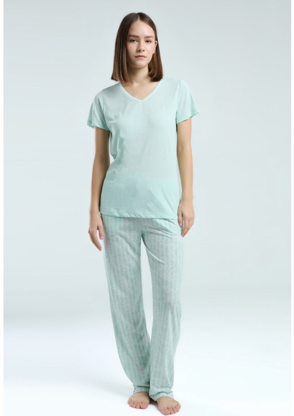 Kadın Yeşil Kısa Kol Pijama Takım fiyatları