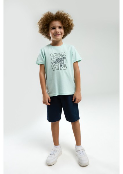 Erkek Çocuk Yeşil Bermuda Takım