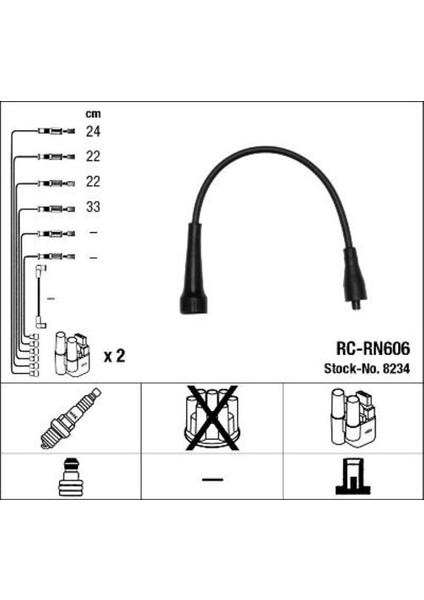 8234 Buji Kablosu Laguna 1.8 2.0 8V Megane 2.0 8V 97 99 F3R 7700106221