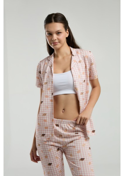 Kadın Beyaz Gömlek Pijama Takım modelleri