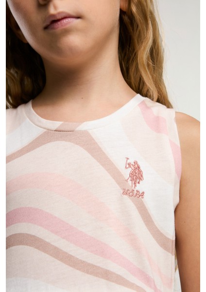 U.S. Polo Assn.. Kız Çocuk Krem Elbise