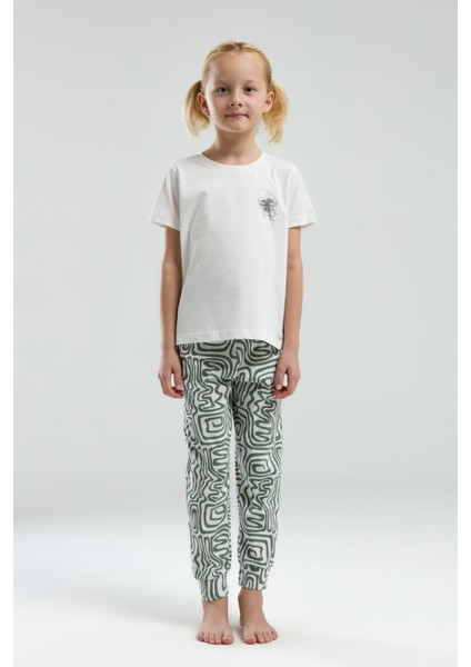 Kız Çocuk Beyaz Kısa Kol Pijama Takım fiyatları