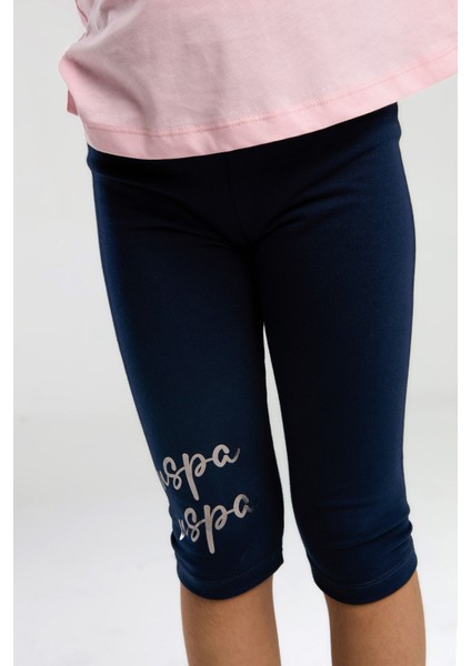 U.S. Polo Assn.. Kız Çocuk Pembe Tayt Takım