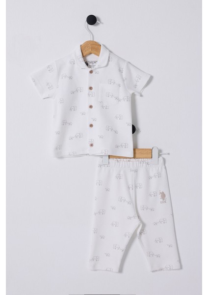 U.S. Polo Assn.. Erkek Bebek Beyaz Bebek Takım