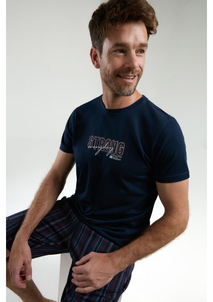 Erkek Lacivert Bermuda Takım