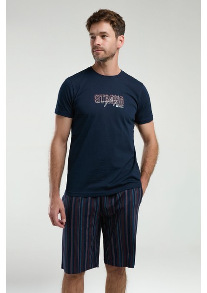 Erkek Lacivert Bermuda Takım modelleri