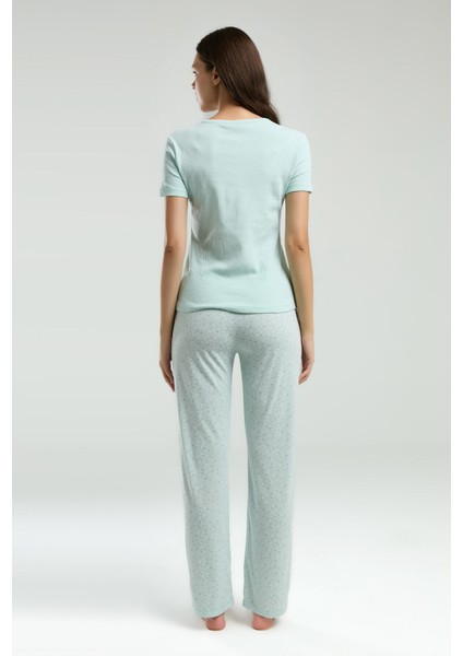 Kadın Yeşil Kısa Kol Pijama Takım indirimleri