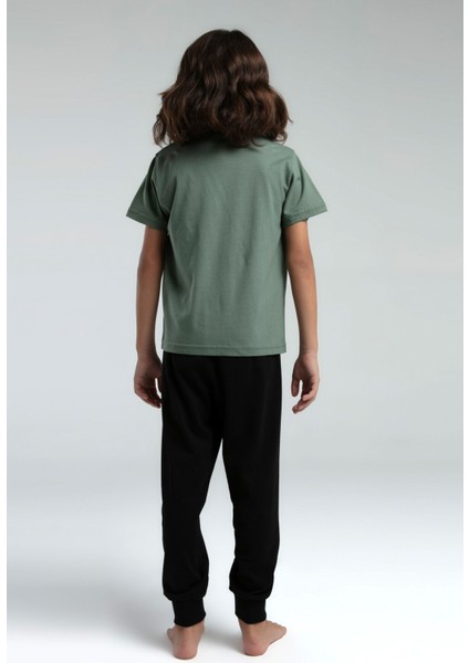 Erkek Çocuk Yeşil Kısa Kol Pijama Takım fırsatları