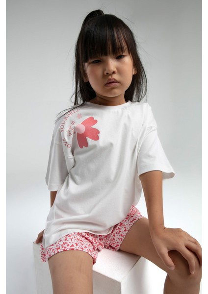 Kız Çocuk Beyaz Şort Takım modelleri