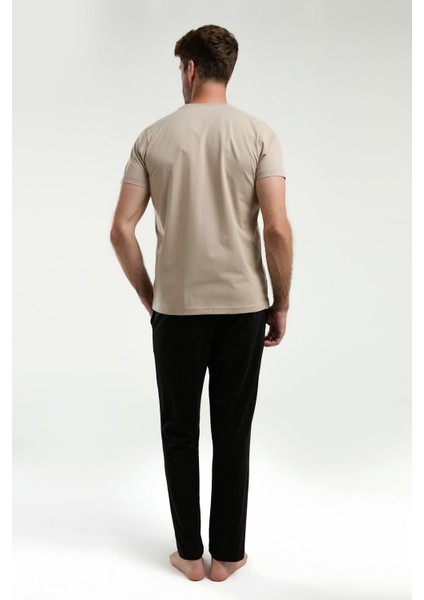 Erkek Krem Kısa Kol Pijama Takım indirimleri