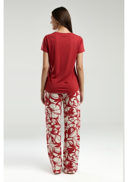 Kadın Kırmızı Kısa Kol Pijama Takım indirimleri