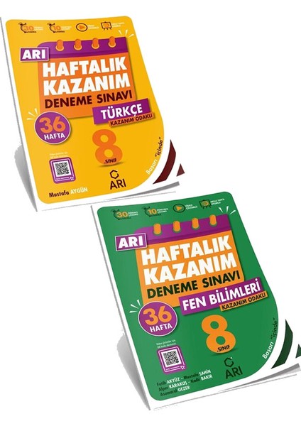 8. Sınıf Türkçe - Fen Bilimleri Haftalık Kazanım Denemeleri