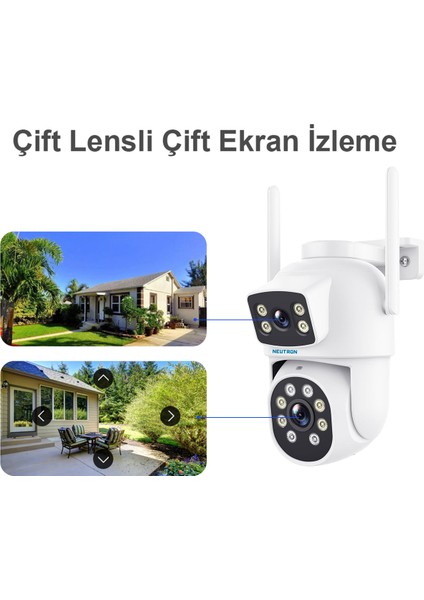 NTL-PT-13W-DBW2 Çift Kameralı Dış Mekan Pan/tilt Wi-Fi Kamera