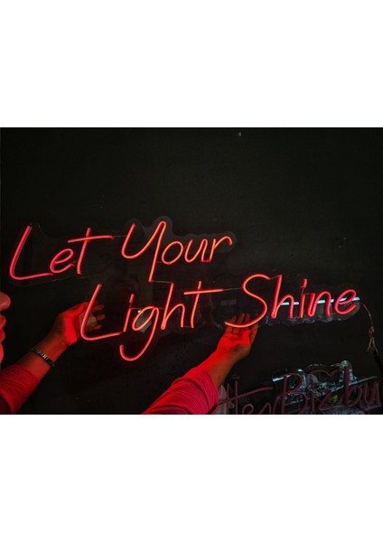 Cizgineon Let Your Light Shine Işıklı Neon LED Duvara Dekarasyon