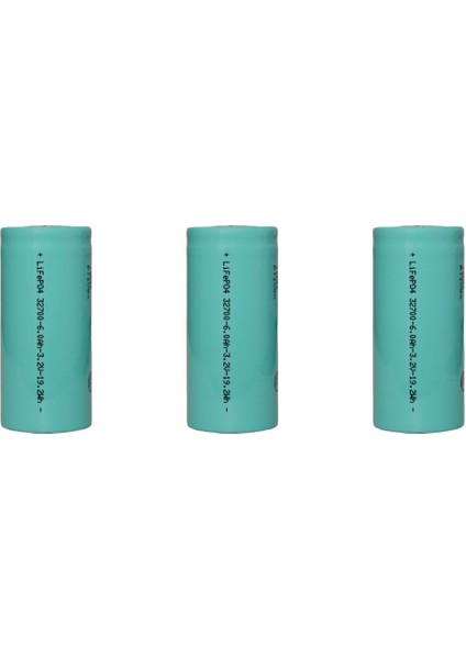 Lifepo4 32700 3.2V 6000 Mah 2c Silindirik Pil 3'lü