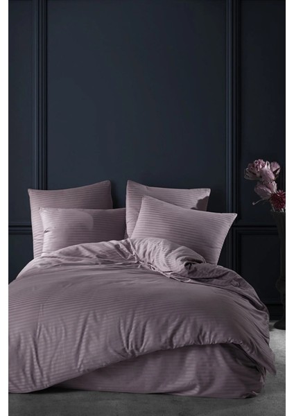Premium Çizgili Saten Yastık Kılıfı Seti %100 Pamuk (2'li Set)