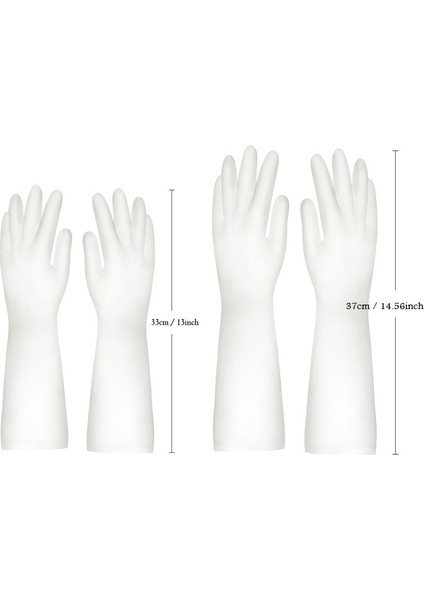 33CM Tarzı S Beden 3 Çift Eldiven Lateks Ev Silikon Eldiveni Mutfak Temizlik Bulaşık Yıkama Ev Işleri Fırçalama 33CM 37CM H1226 (Yurt Dışından)