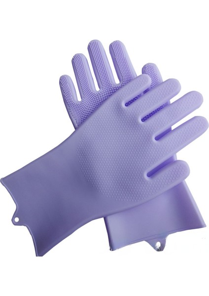 Açık Mor Tarzı 130G 1 Çift Bulaşık Yıkama Temizlik Eldiveni Silikon Kauçuk Sünger Eldiven Ev Temizleme Aracı Mutfak Temizlik Araçları (Yurt Dışından)