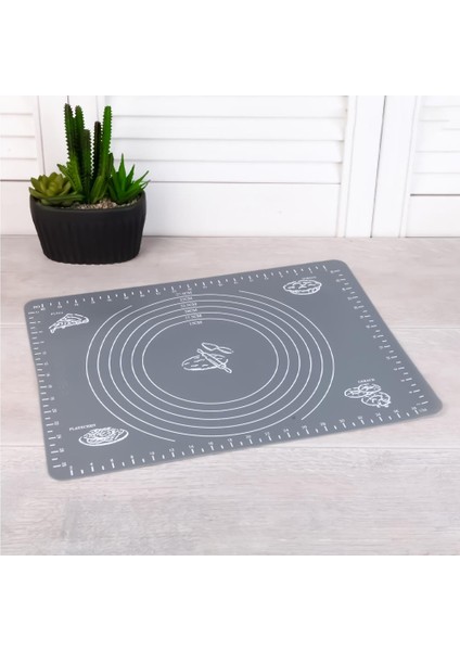 Silikon Pizza Hamuru Açma Matı Detaylı Ölçülü 30 X 40 Cm