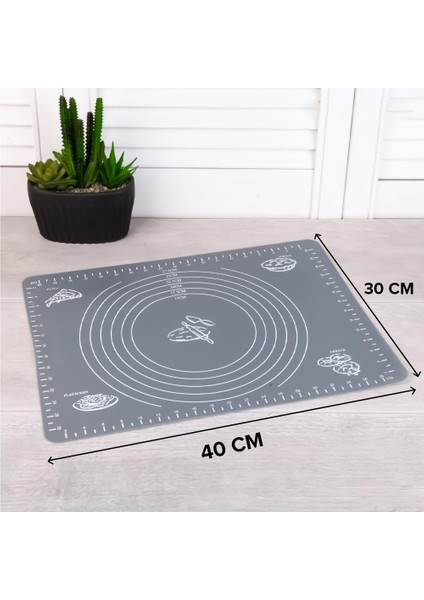 Silikon Pizza Hamuru Açma Matı Detaylı Ölçülü 30 X 40 Cm fiyatları