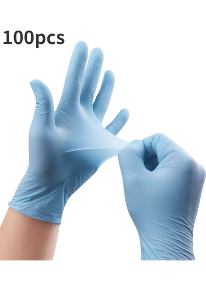 100 Adet Tarzı L Boyutu Lateks Içermeyen Mavi Nitril Eldiven Banyo Ev Temizlik Malzemeleri Dövme Sanatçıları Makyaj Berber Su Geçirmez Tek Kullanımlık Iş Eldivenleri (Yurt Dışından) fiyatları
