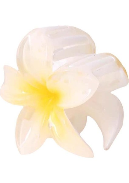 Beyaz Lotus Çiçek Toka 4cm