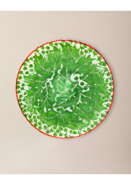 Nora Servis Tabağı - Yeşil - 33 cm