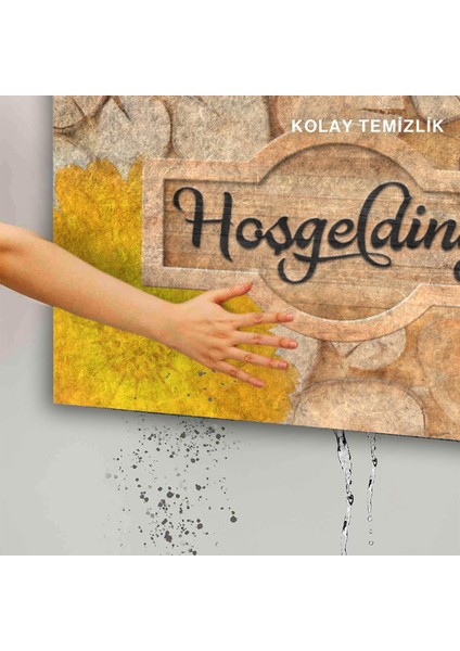Sarı Çiçek Hoşgeldiniz Kapı Önü Paspası