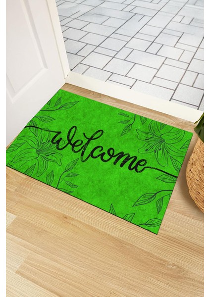 Welcome Yeşil Kapı Önü Paspası