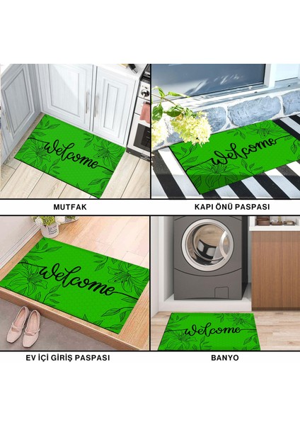 Welcome Yeşil Kapı Önü Paspası