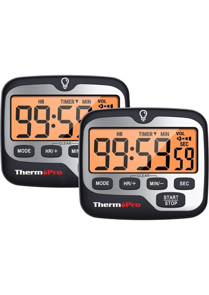 TM01 Mutfak,spor, Ders Alarmlı Kronometre, Geri Sayım Sayacı ve Dijital Saat - 2 Adet
