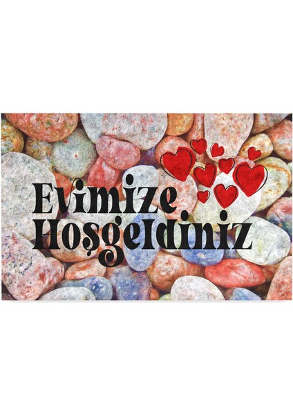 Evimize Hoşgeldiniz Taş Kapı Önü Paspası modelleri