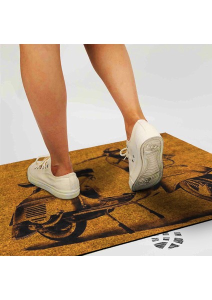 Retro Scooter Kapı Önü Paspası