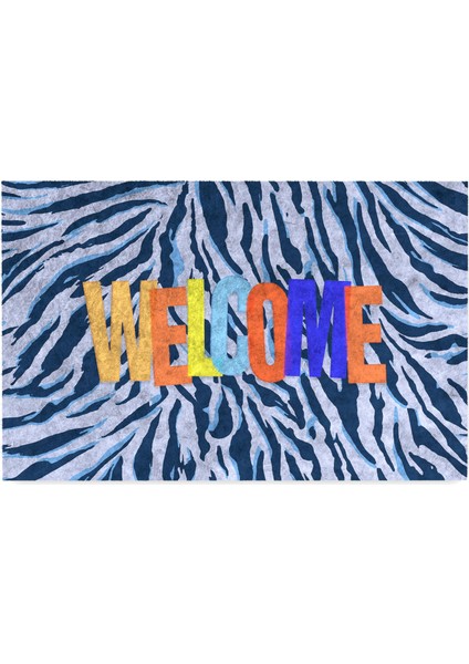 Renkli Karşılama Welcome Kapı Önü Paspası
