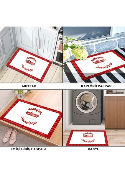 Kırmızı Karşılama Kapı Önü Paspası fırsatları