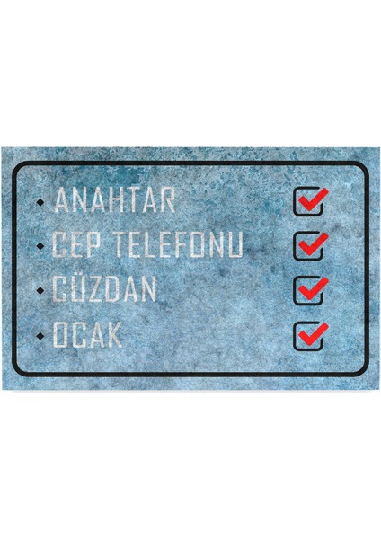 Unutma Listesi Kapı Önü Paspası