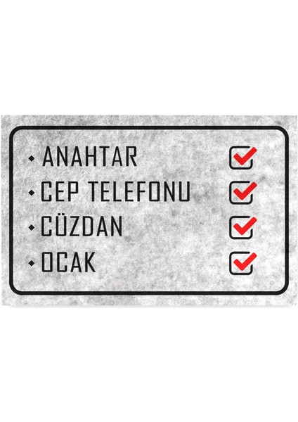 Günlük Hatırlatma Kapı Önü Paspası